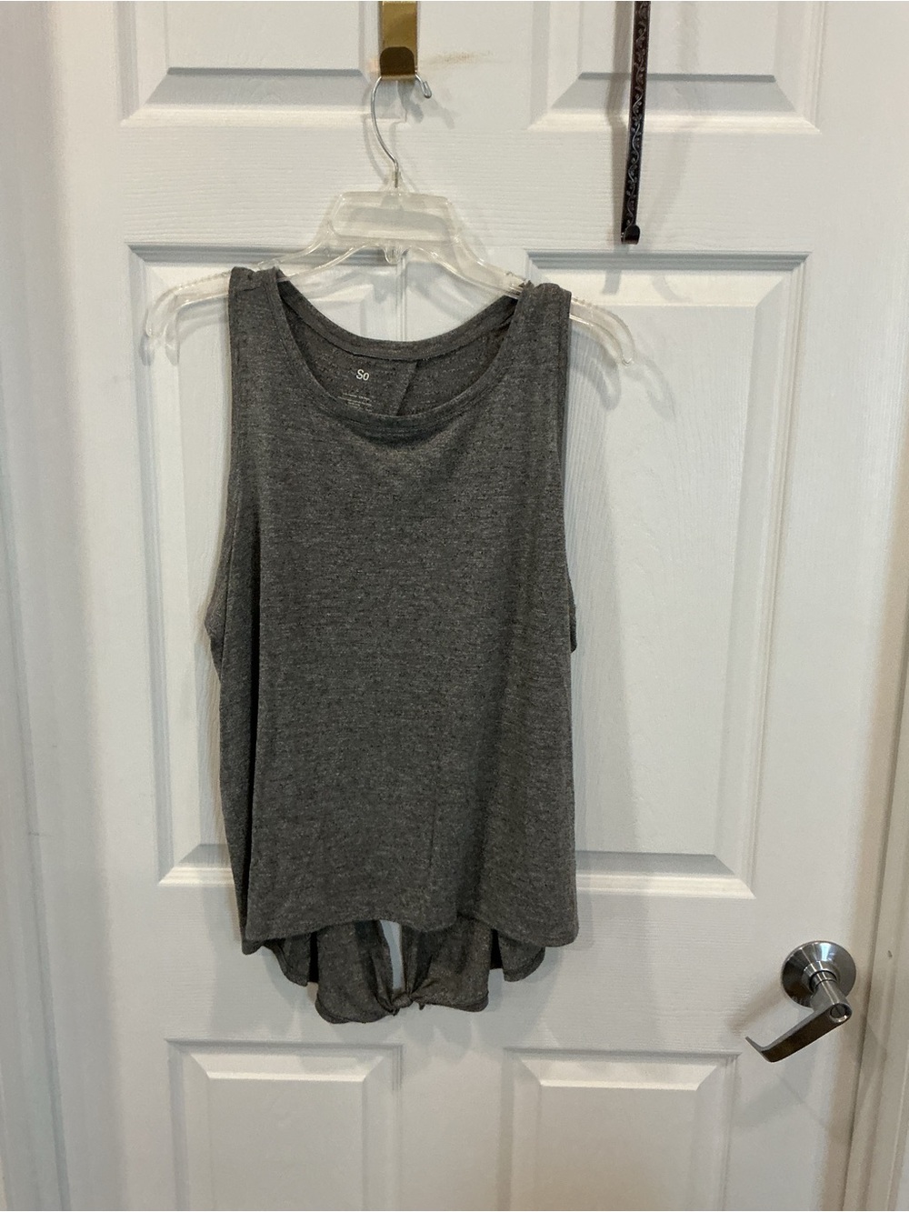 SO Relaxed Gray Knit Tank Top